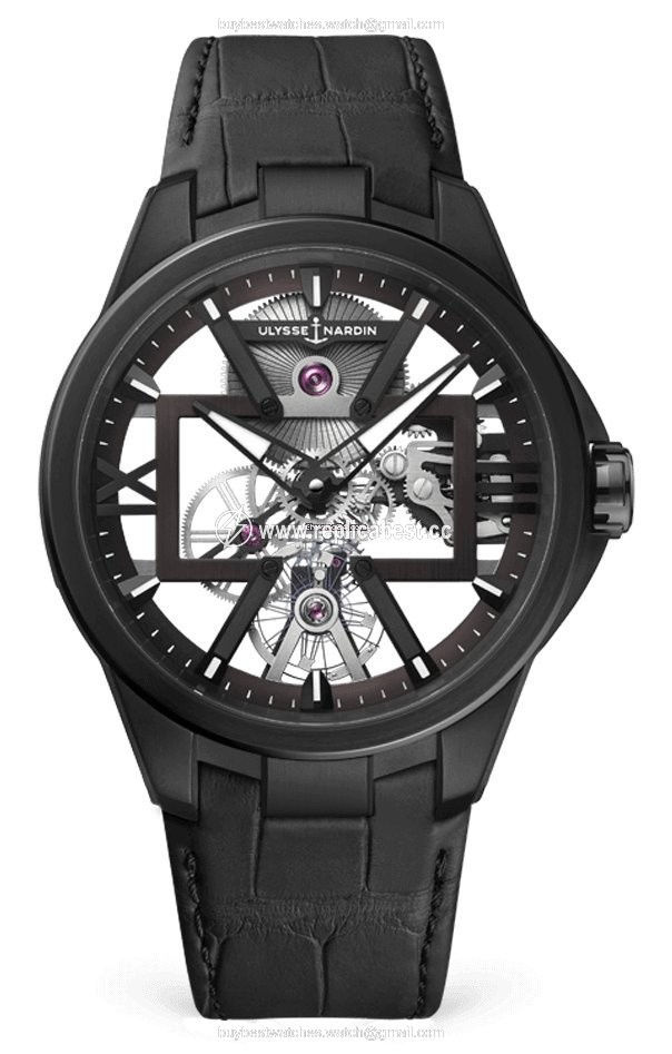 Ulysse Nardin Mens watch Unisex Manual winding Titanium 3713-260 BLACK