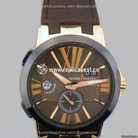 Ulysse Nardin Executive Dual Time Mens watch Unisex Automatic Rose gold 246-00 45-PCA