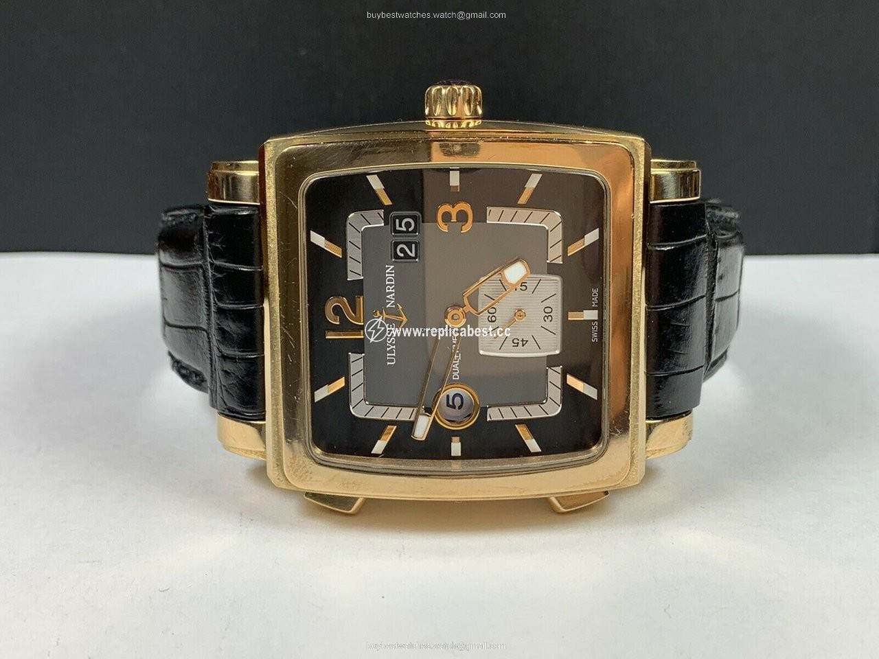 Ulysse Nardin Quadrato Dual Time Mens watch Unisex Automatic Rose gold 246-92 692