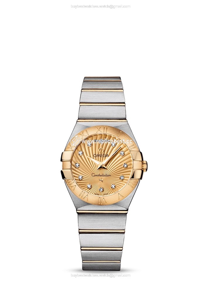 Omega Constellation Quartz Womens watch Quartz Gold Steel 123.20.27.60.58.001