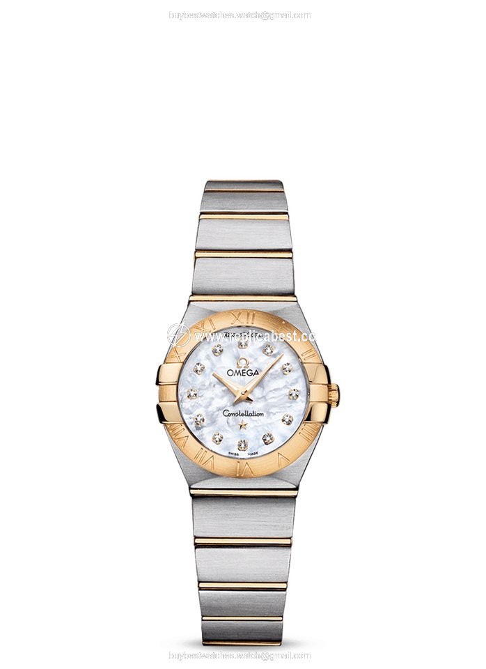 Omega Constellation Quartz Womens watch Quartz Gold Steel 123.20.24.60.55.002