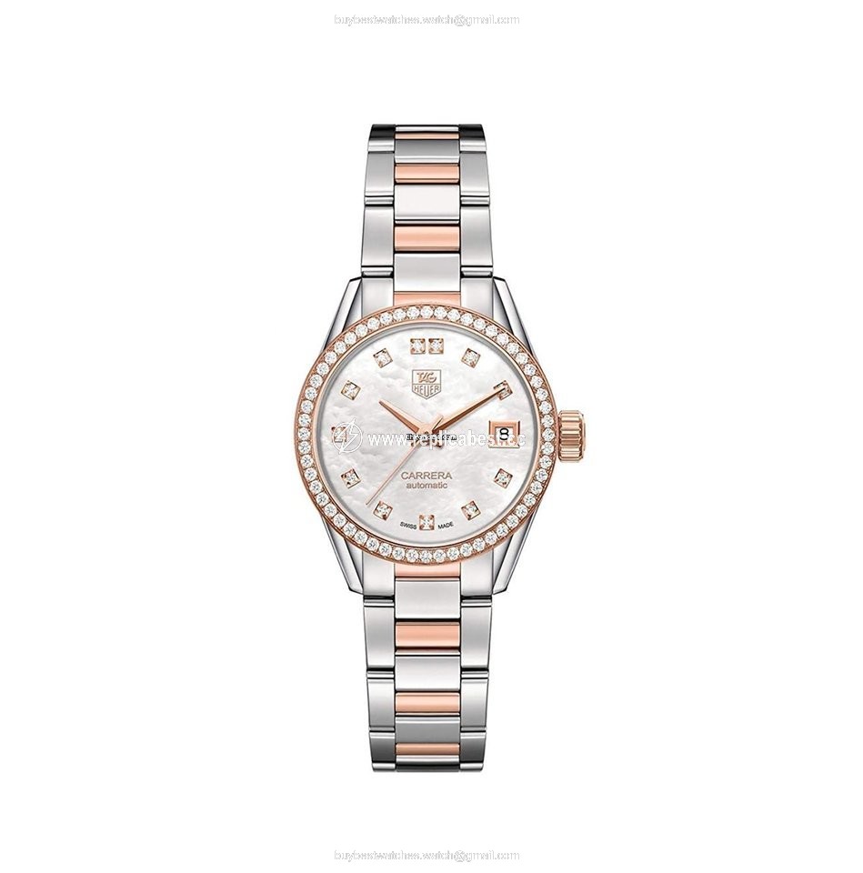 TAG Heuer Carrera Lady Womens watch Automatic Gold Steel WAR2453.BD0777
