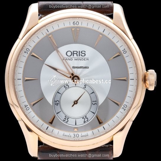 Oris Artelier Small Second Mens watch Unisex Manual winding Rose gold 01 396 7580 6051-SET