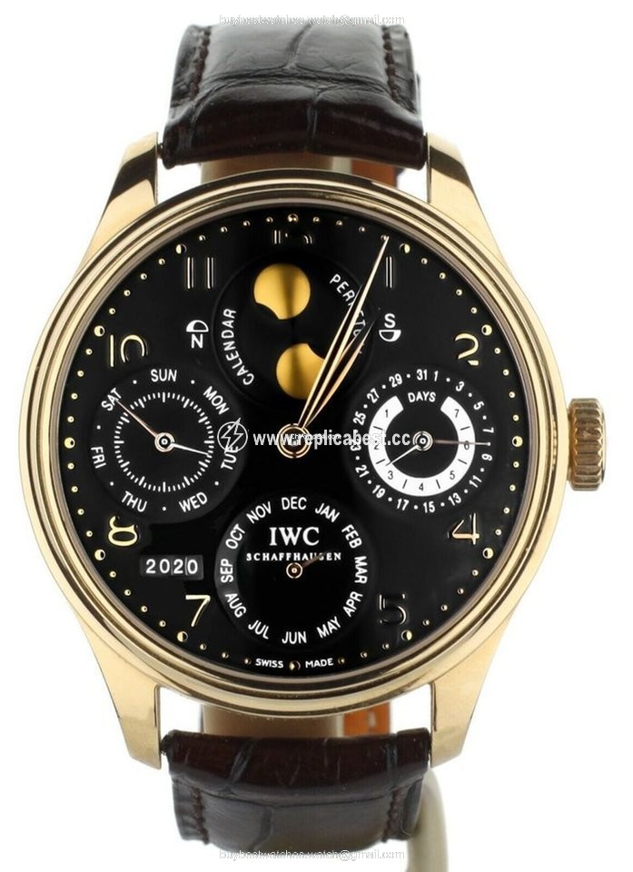IWC Portuguese Perpetual Calendar Mens watch Unisex Automatic Rose gold IW502119