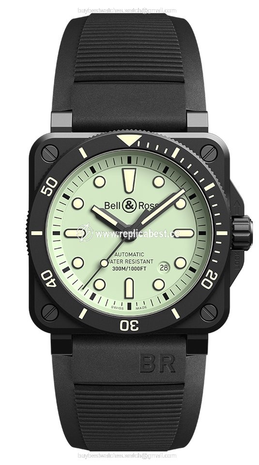 Bell & Ross BR 03 Mens watch Unisex Automatic Ceramic BR0392-D-C5-CE SRB