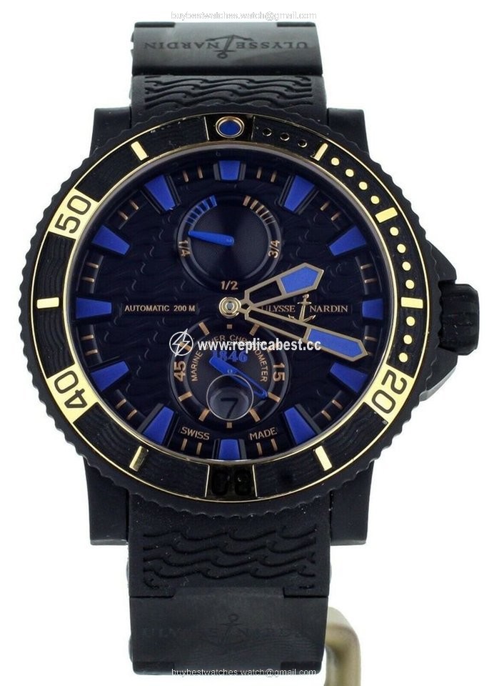 Ulysse Nardin Diver Black Sea Mens watch Unisex Automatic Gold Steel 263-92