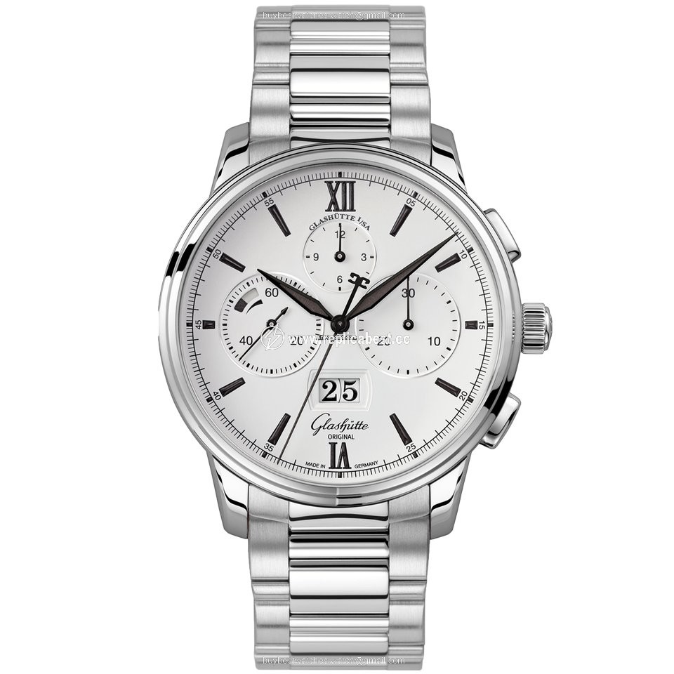 Glashutte Original Senator Chronograph Panorama Date Mens watch Unisex Automatic Steel 1-37-01-05-02-70