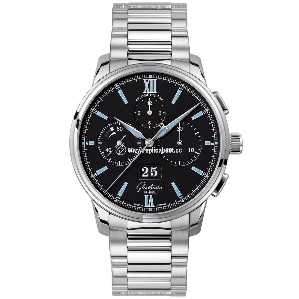 Glashutte Original Senator Chronograph Panorama Date Mens watch Unisex Automatic Steel 1-37-01-03-02-70