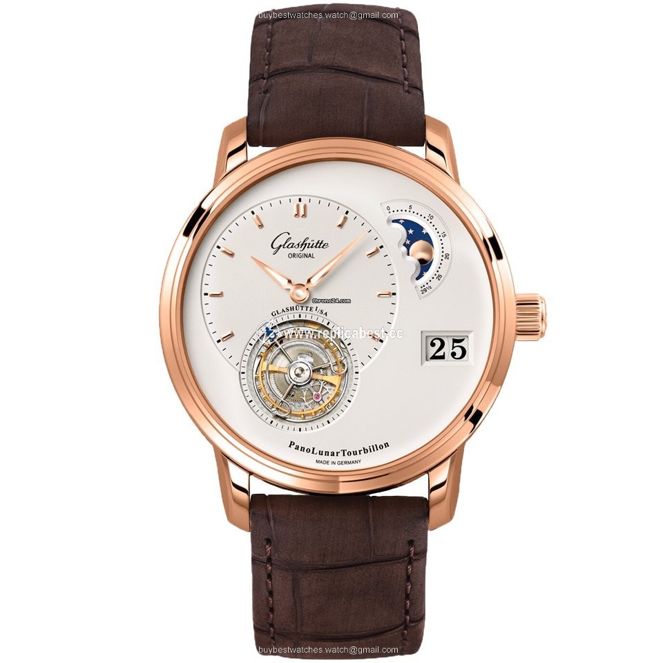 Glashutte Original PanoLunar Tourbillon Mens watch Unisex Automatic Red gold 1-93-02-05-05-05