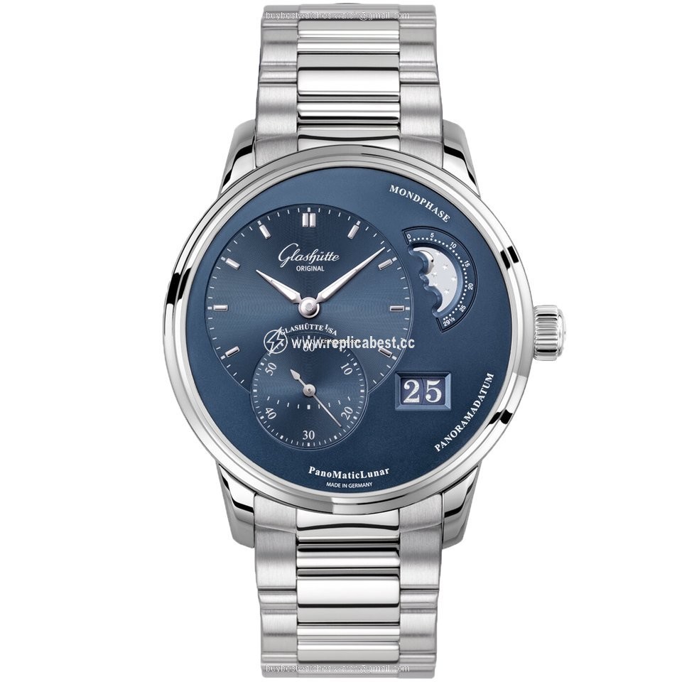 Glashutte Original PanoMaticLunar Mens watch Unisex Automatic Steel 1-90-02-46-32-70