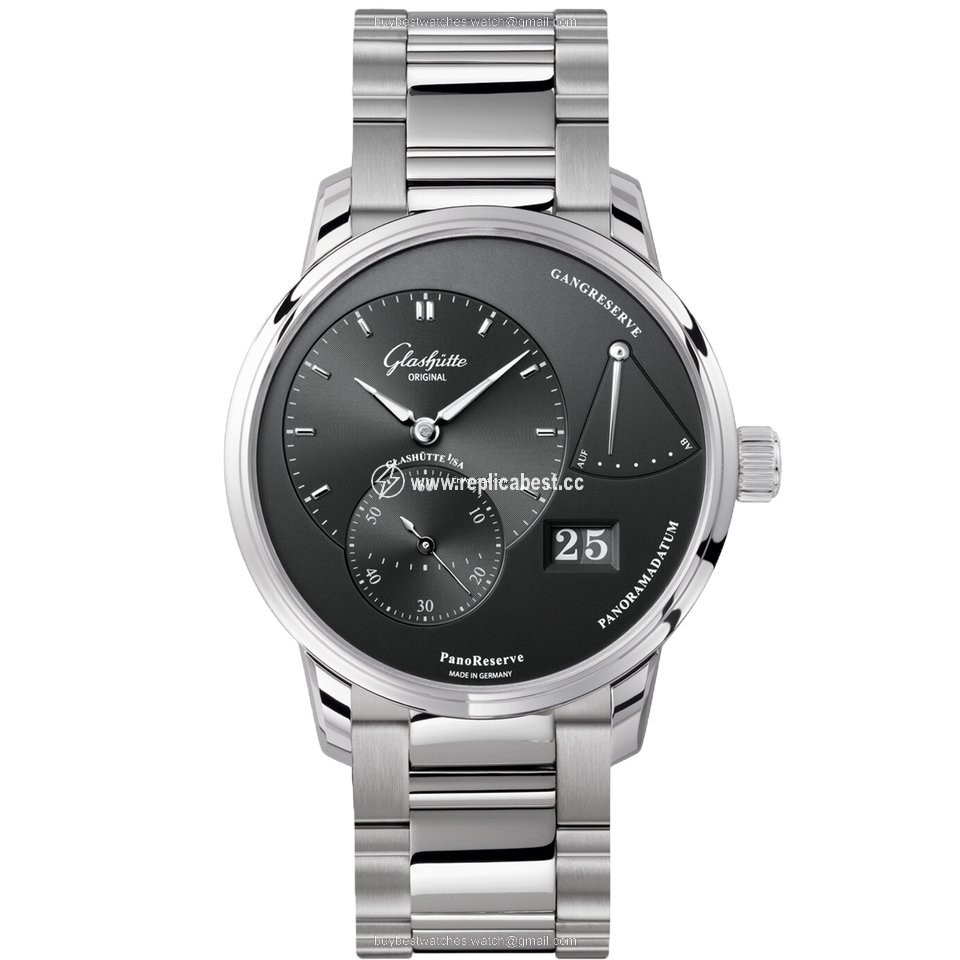 Glashutte Original PanoReserve Mens watch Unisex Manual winding Steel 1-65-01-23-12-24