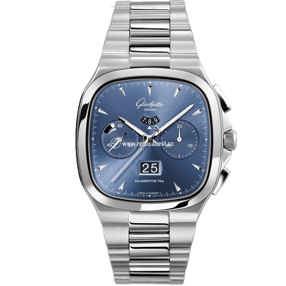 Glashutte Original Seventies Chronograph Panorama Date Mens watch Unisex Automatic Steel 1-37-02-03-02-70