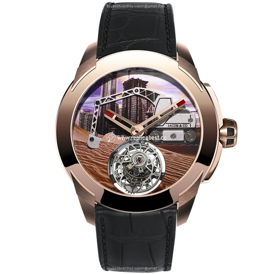Jacob & Co. Mens watch Unisex Manual winding Rose gold PI422.40.AB.AB.A