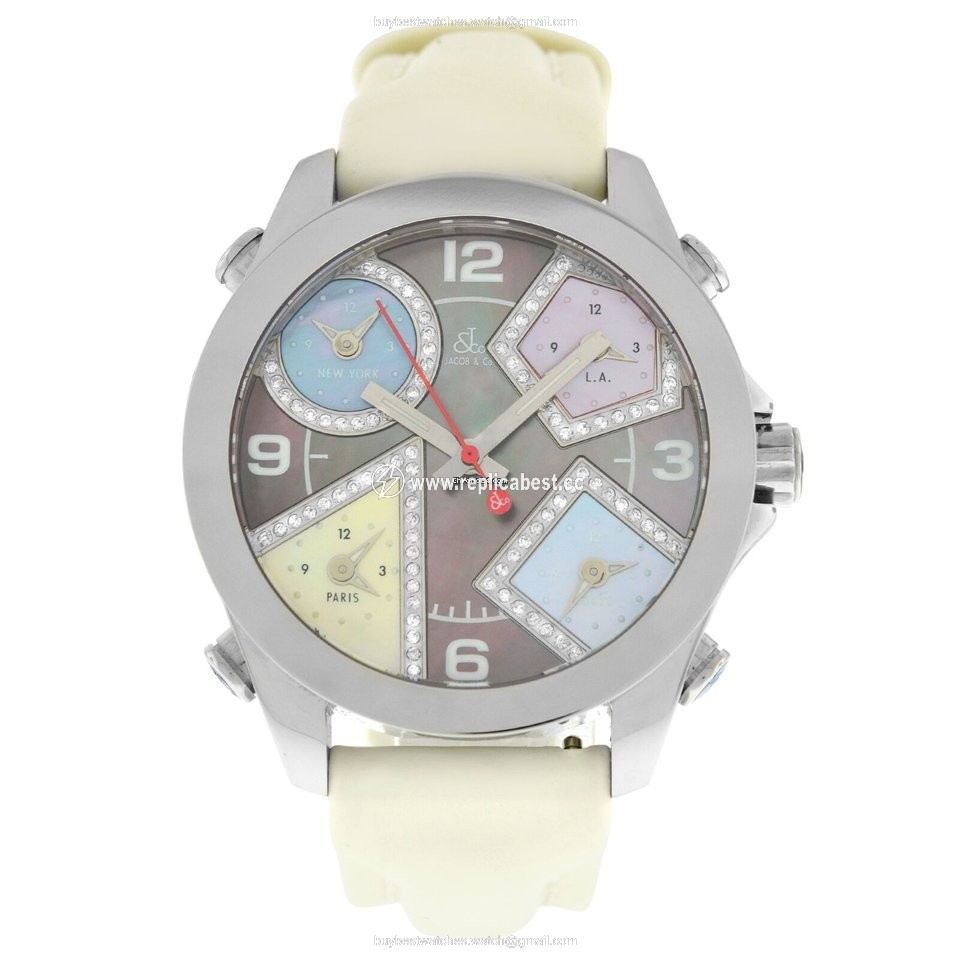 Jacob & Co. Five Time Zone Mens watch Unisex Quartz Steel JCM-54PDA