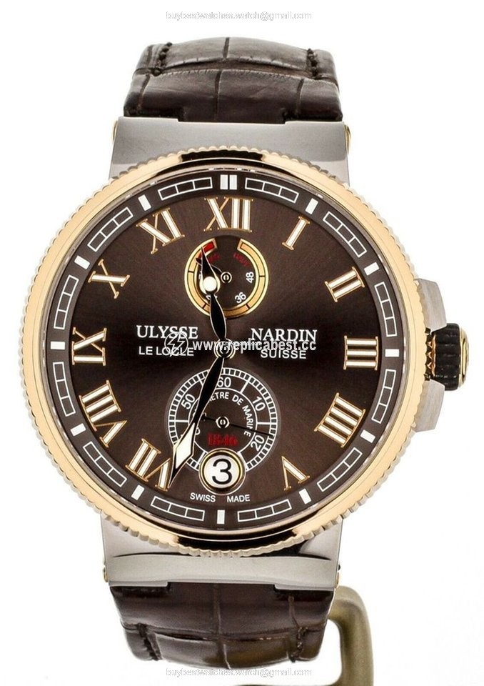 Ulysse Nardin Marine Chronometer Manufacture Mens watch Unisex Automatic Gold Steel 1185-126