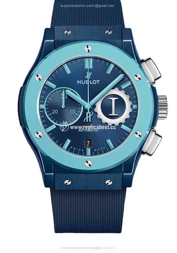 Hublot Classic Fusion Blue Mens watch Unisex Automatic Ceramic 521.EX.7170.RX.GIT19