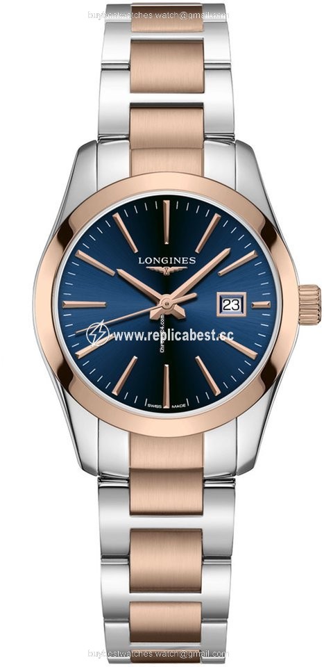 Longines Conquest Classic Womens watch Quartz Gold Steel L2.286.3.92.7