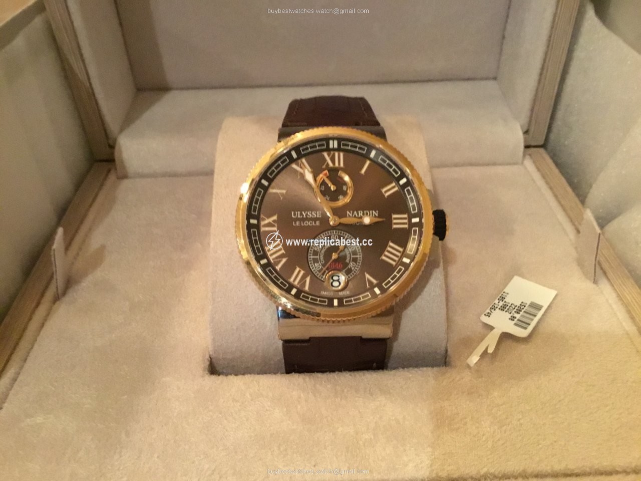 Ulysse Nardin Marine Chronometer Manufacture Mens watch Unisex Automatic Gold Steel 1185-126 45