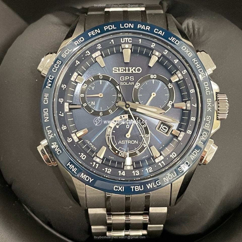 Seiko Astron GPS Solar Chronograph Mens watch Unisex Titanium SSE005J1