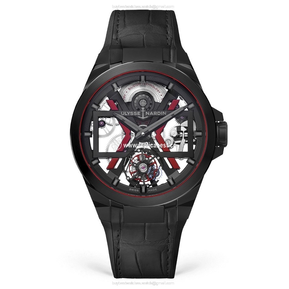 Ulysse Nardin Mens watch Unisex Automatic Titanium 1723-400 BLACK