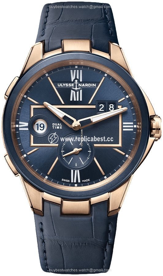 Ulysse Nardin Executive Dual Time Mens watch Unisex Automatic Rose gold 242-20 43