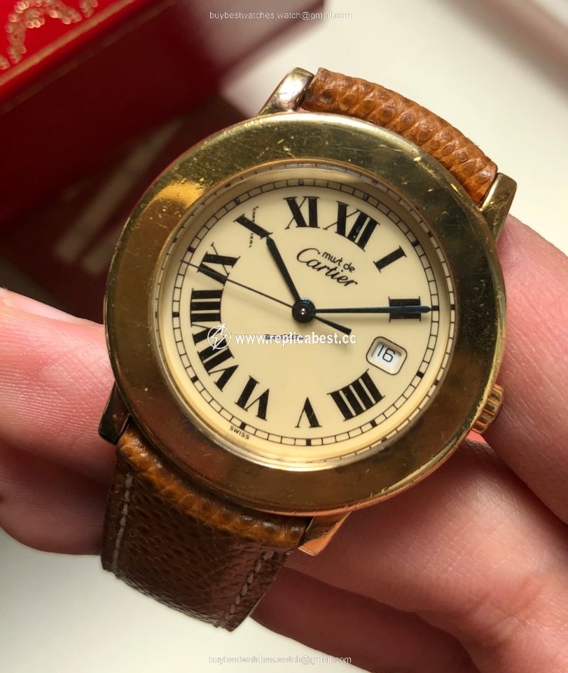 Cartier Quartz Gold Steel 1800 1