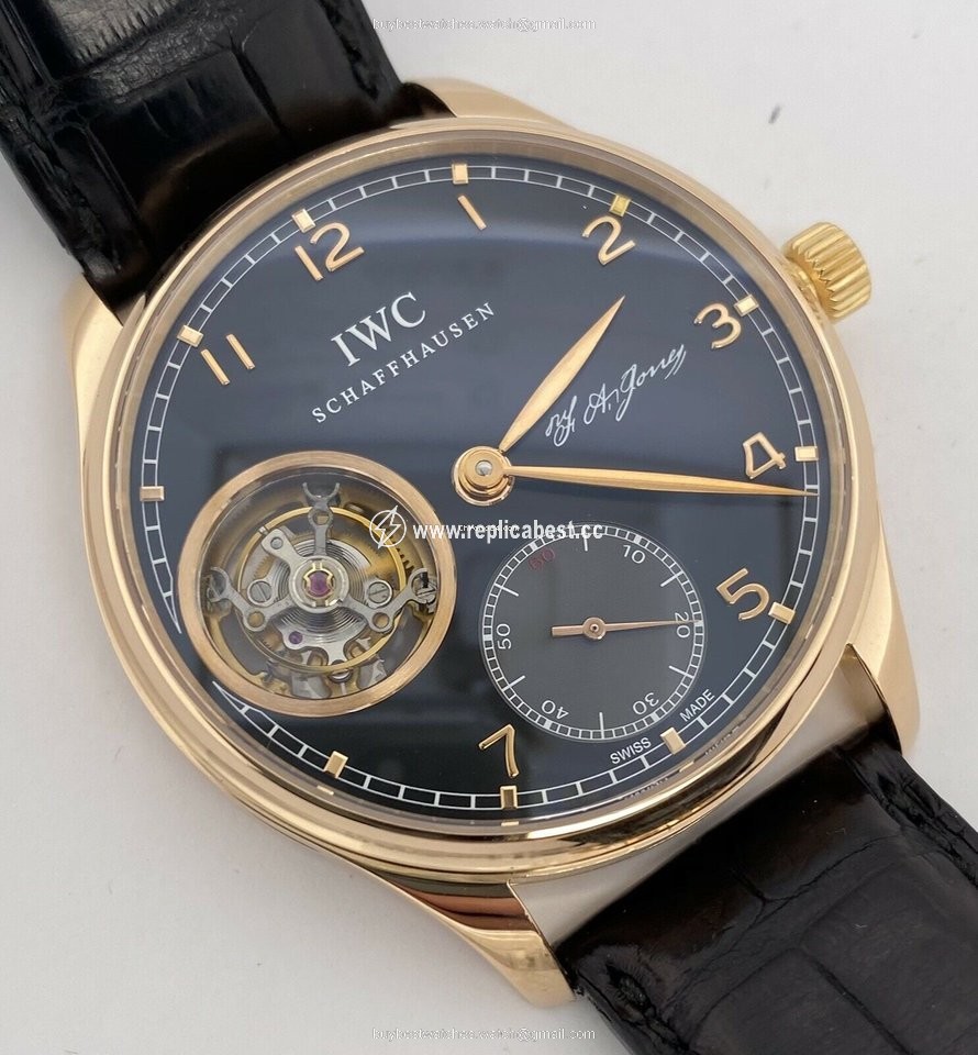 IWC Portuguese Tourbillon Mens watch Unisex Manual winding Rose gold IW544705