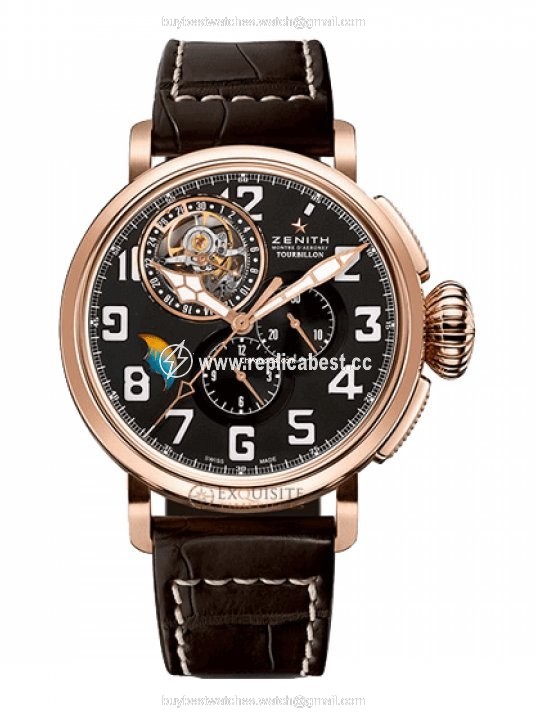 Zenith Pilot Type 20 Tourbillon Mens watch Unisex Rose gold 18.2430.4034 21.C721