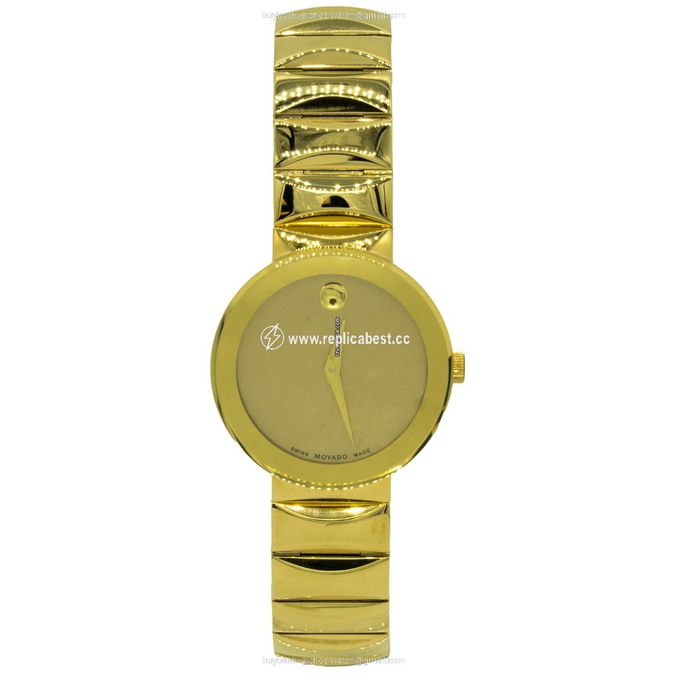 Movado Sapphire Womens watch Quartz Gold Steel 0607049