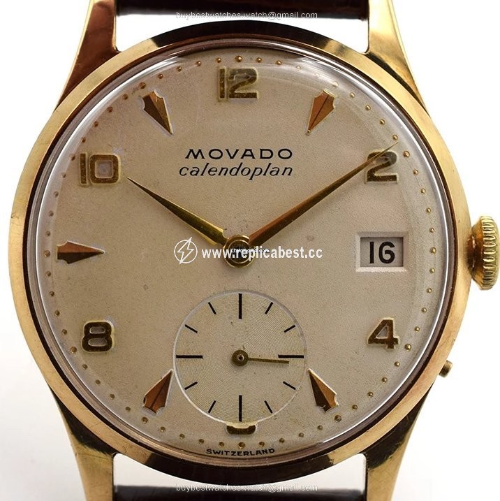 Movado Mens watch Unisex Manual winding Yellow gold Movado 13322