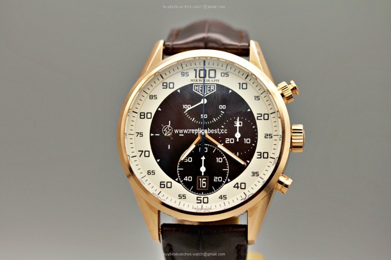 TAG Heuer Carrera Mikrograph Mens watch Unisex Automatic Rose gold Tag Heuer Mikrograph