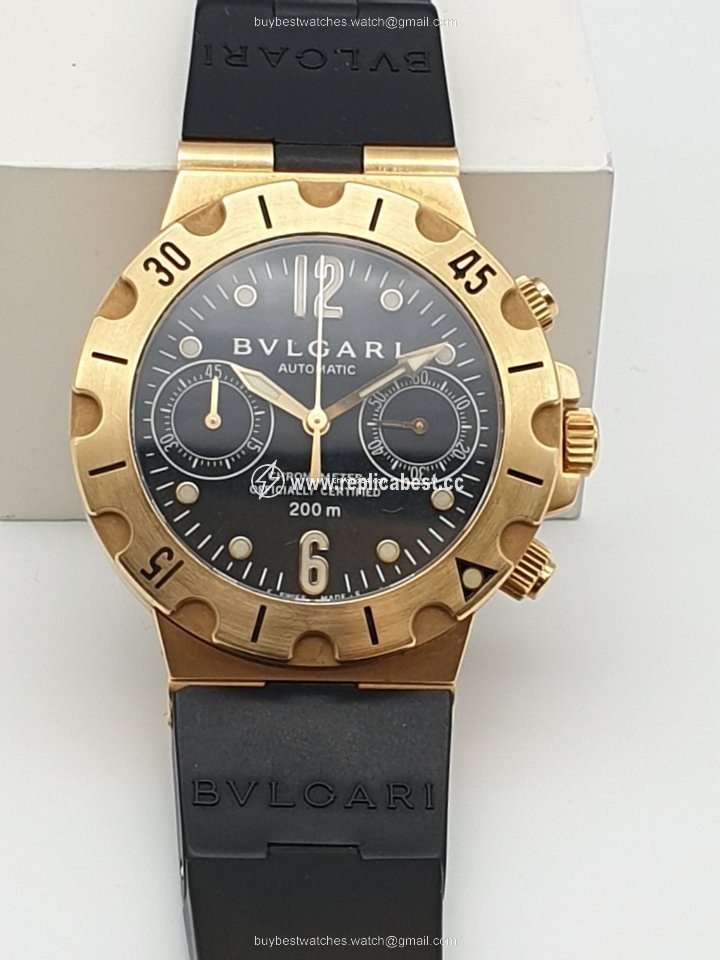 Bulgari Diagono Mens watch Unisex Automatic Yellow gold SC 38 G