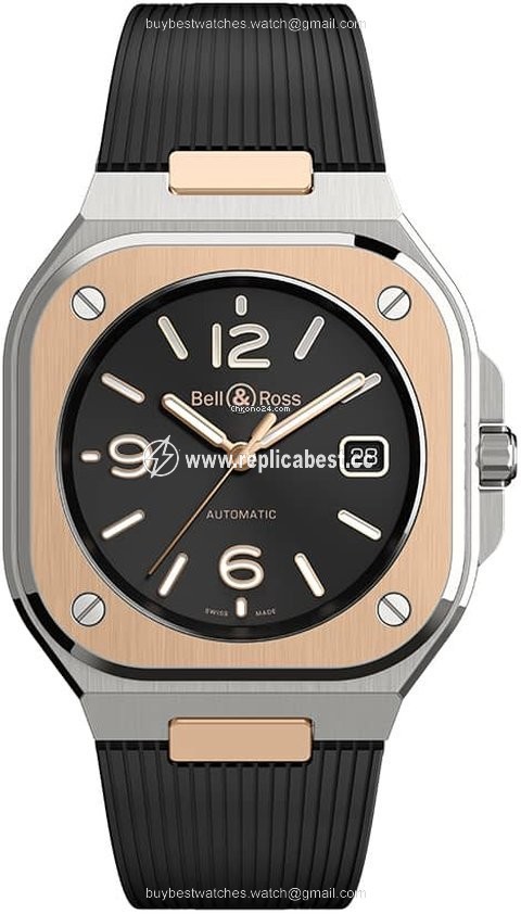 Bell & Ross BR 05 Mens watch Unisex Automatic Gold Steel BR05A-BL-STPG SRB