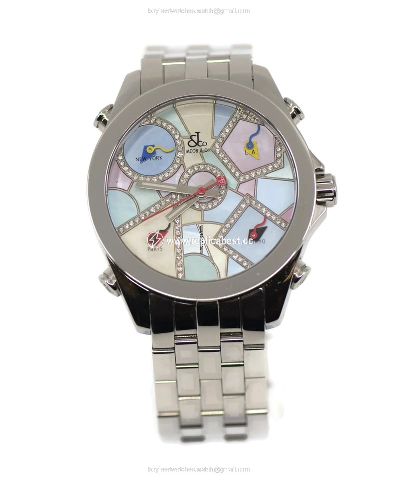 Jacob & Co. Five Time Zone Mens watch Unisex Quartz Steel JCM-118DA