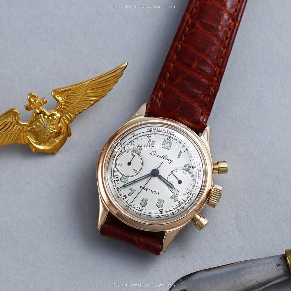 Breitling Mens watch Unisex Manual winding Rose gold Ref.790