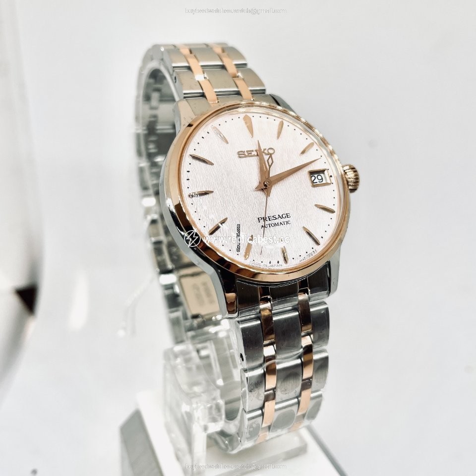 Seiko Presage Womens watch Automatic Gold Steel SRPF54