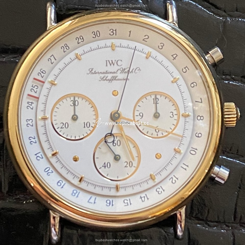 IWC Portofino Chronograph Mens watch Unisex Quartz Gold Steel IW3731