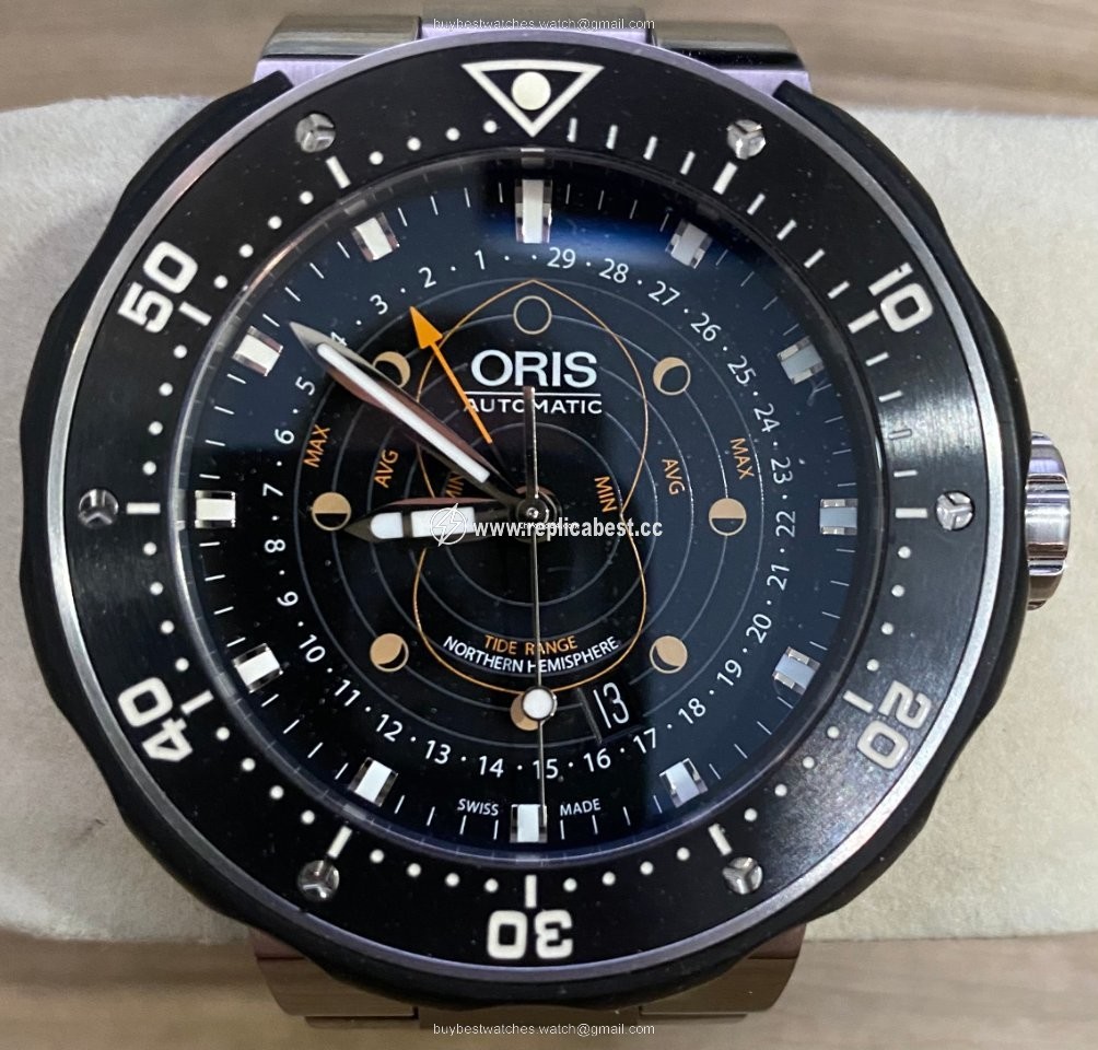 Oris ProDiver Pointer Moon Mens watch Unisex Automatic Titanium 01 761 7682 7154