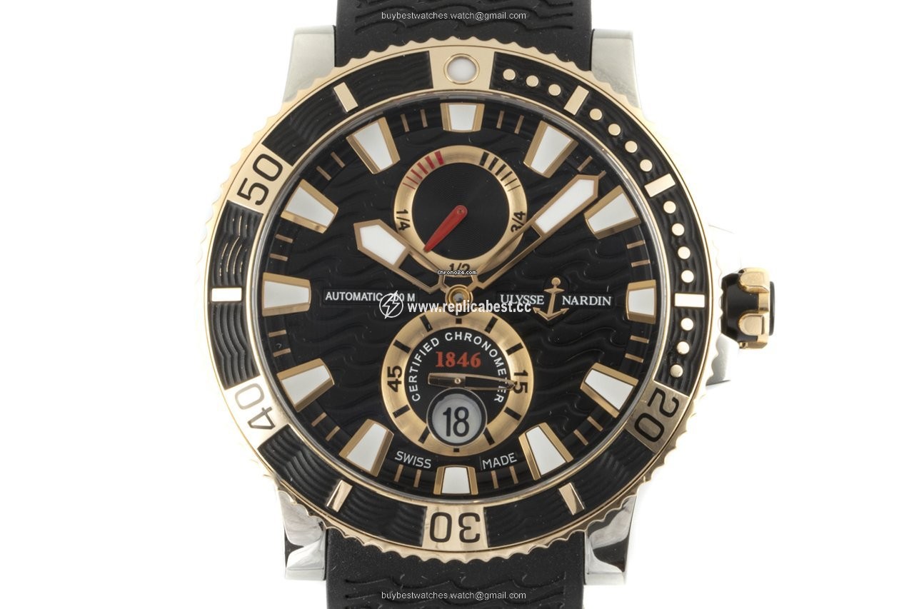 Ulysse Nardin Maxi Marine Diver Mens watch Unisex Automatic Gold Steel 265-90