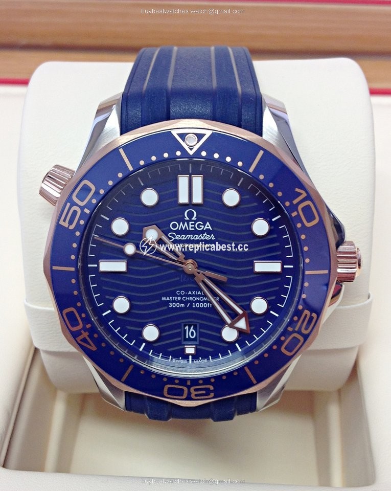 Omega Seamaster Diver 300 M Mens watch Unisex Automatic Gold Steel 210.22.42.20.03.002