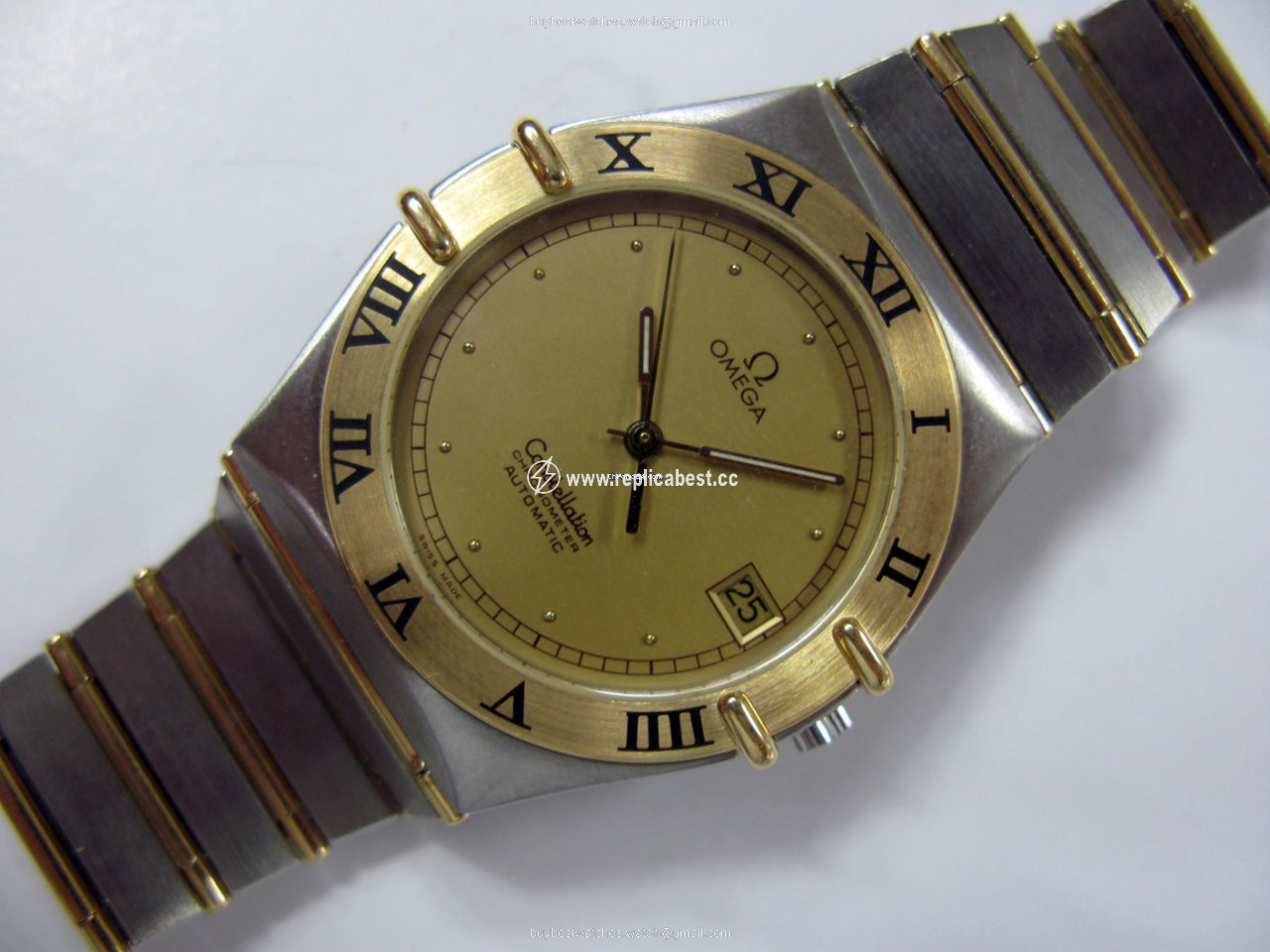 Omega Constellation Mens watch Unisex Automatic Gold Steel Constellation 1202.1