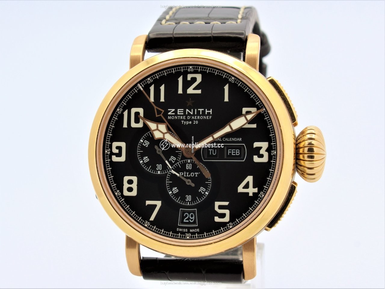 Zenith Pilot Type 20 Annual Calendar Mens watch Unisex Automatic Titanium 87.2430.4054