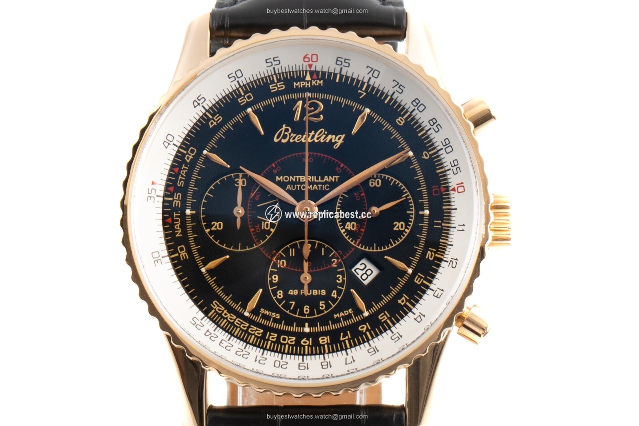 Breitling Montbrillant Mens watch Unisex Automatic Yellow gold H41030