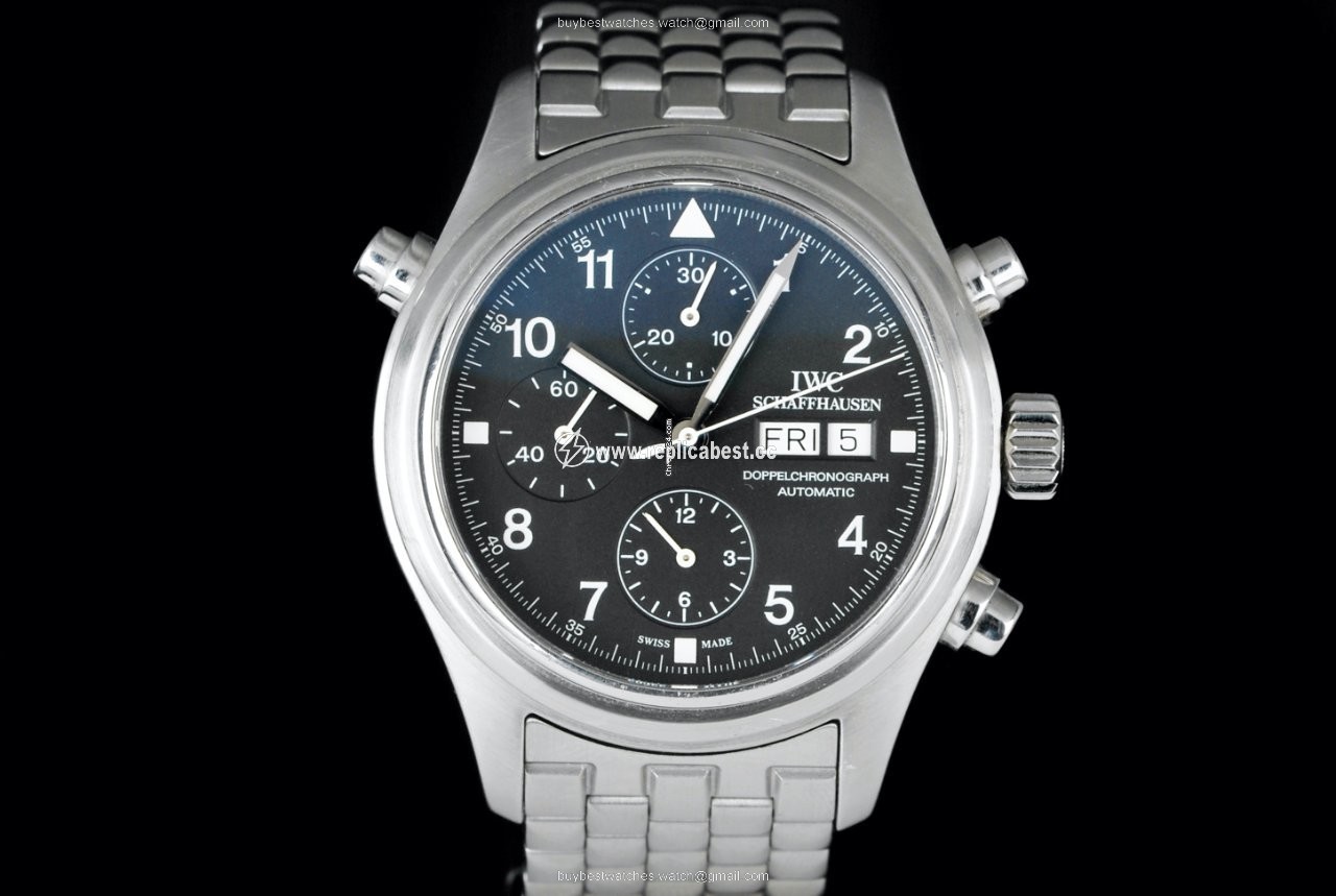IWC Pilot Double Chronograph Mens watch Unisex Automatic Steel IW371319