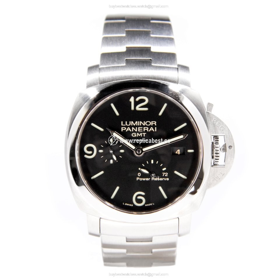 Panerai Luminor 1950 3 Days GMT Power Reserve Automatic Mens watch Unisex Automatic Steel PAM 00347