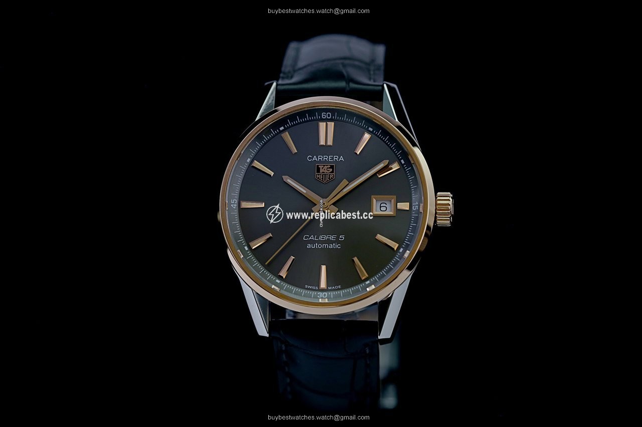 TAG Heuer Carrera Calibre 5 Mens watch Unisex Automatic Gold Steel WAR215E.FC6336