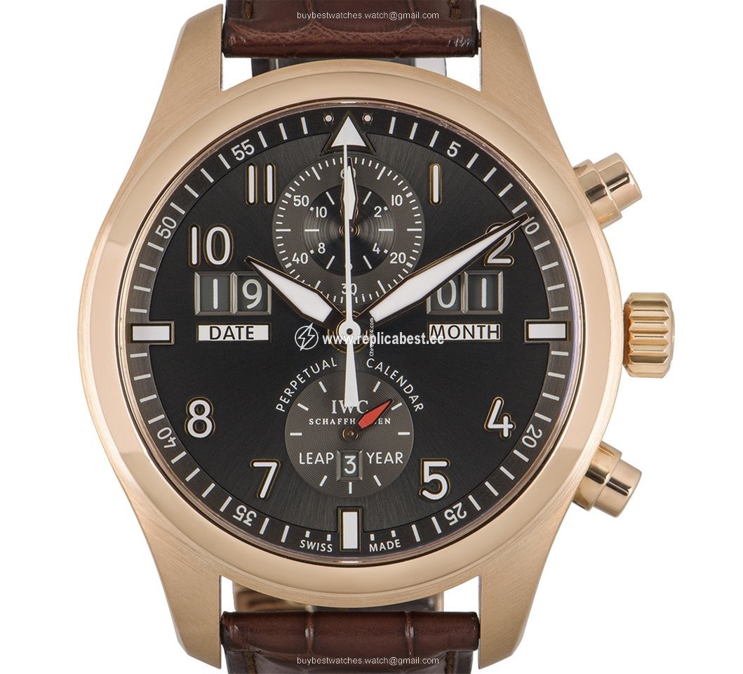 IWC Pilot Spitfire Perpetual Calendar Digital Date-Month Mens watch Unisex Automatic Rose gold IW379105