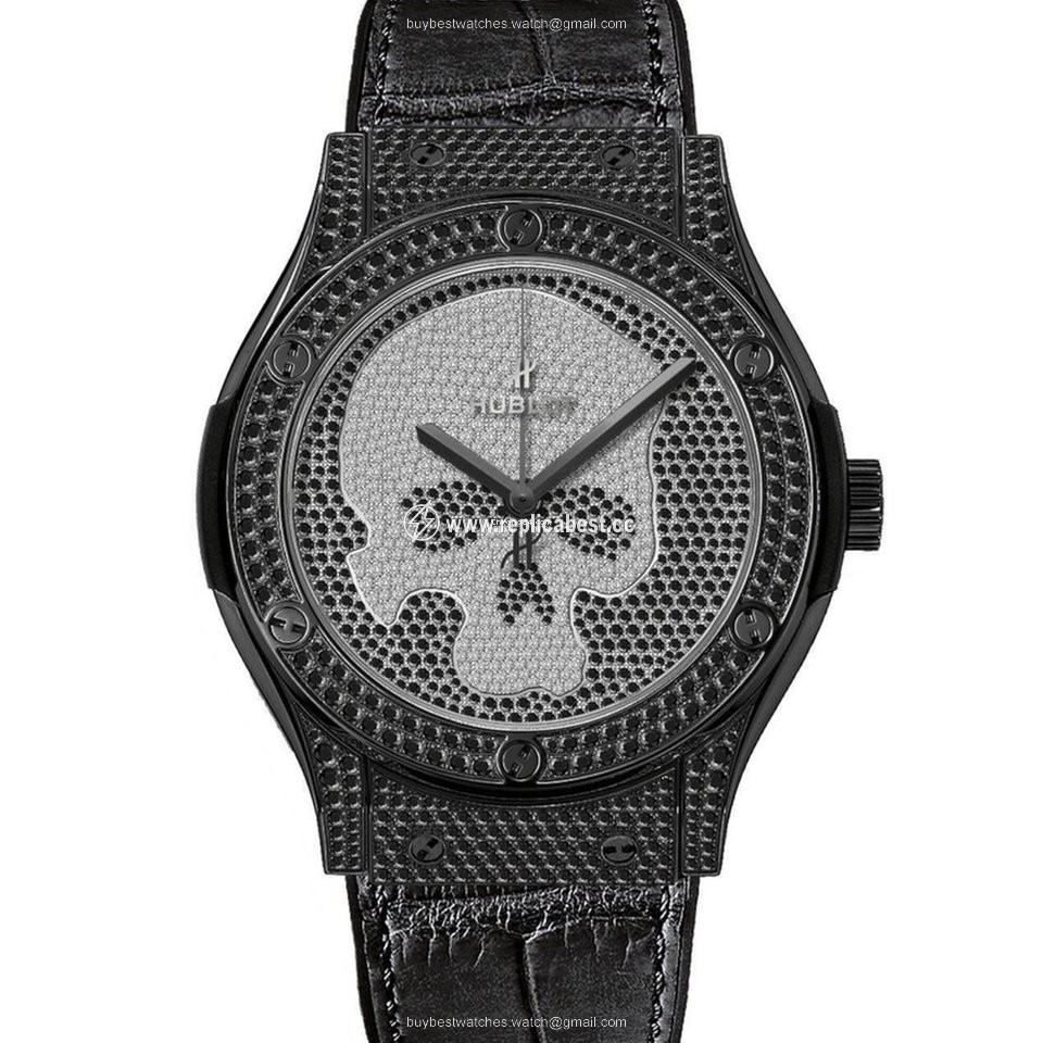 Hublot Classic Fusion 45, 42, 38, 33 mm Mens watch Unisex Automatic Ceramic 542.ND.9100.LR.1700.SKULL