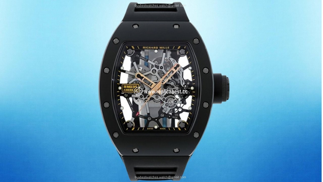 Richard Mille RM 035 Mens watch Unisex Automatic Titanium RM035 Black Toro