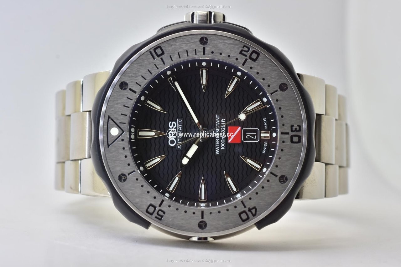Oris ProDiver Date Mens watch Unisex Automatic Titanium 01 733 7646 7184-Set